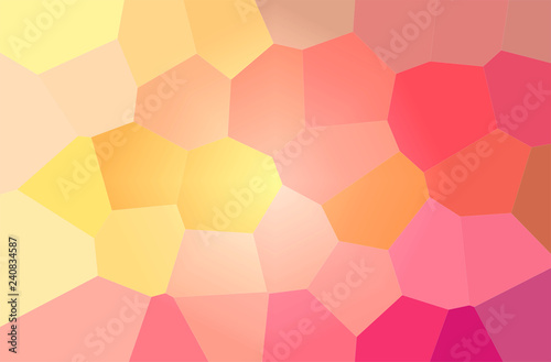 Illustration of abstract Orange, Yellow And Red Giant Hexagon Horizontal background.