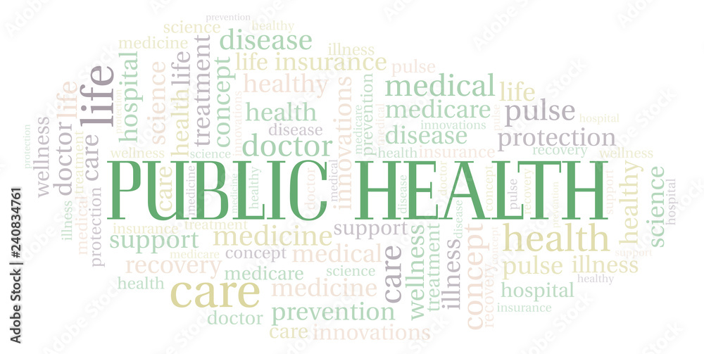 Fototapeta premium Public Health word cloud.