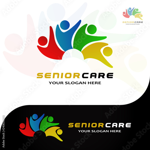 This logo has an image of an elderly man. This logo is good for use by companies or foundations that are engaged in the field of humanity, especially the care of elderly people.