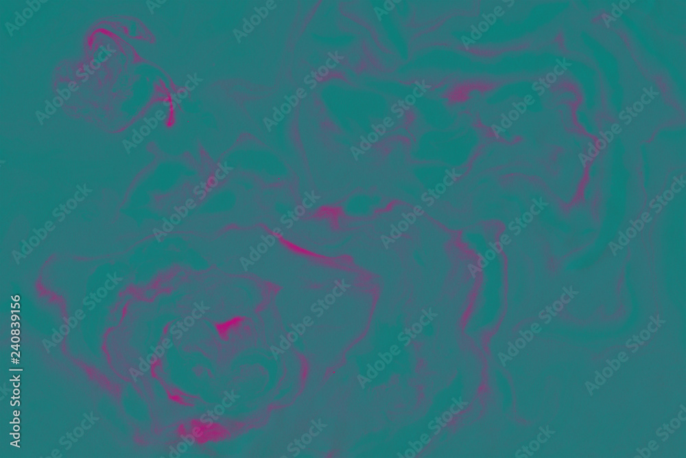 Suminagashi marble texture hand painted with cyan Suminagashi marble texture hand painted with cyan