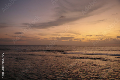 Simple Sunset over the Indian Ocean Horizon