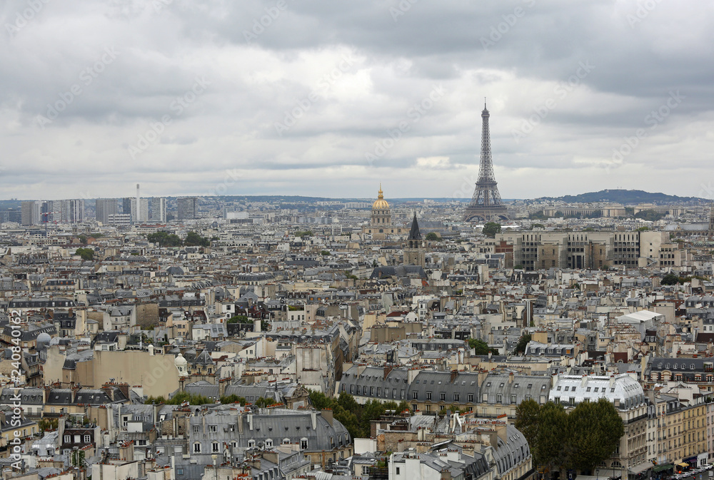 Urban Panorama of Paris in France