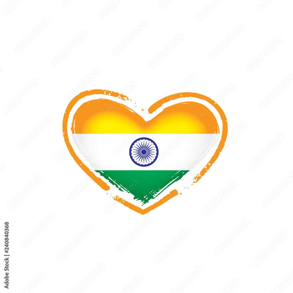 Fototapeta premium India flag, vector illustration on a white background