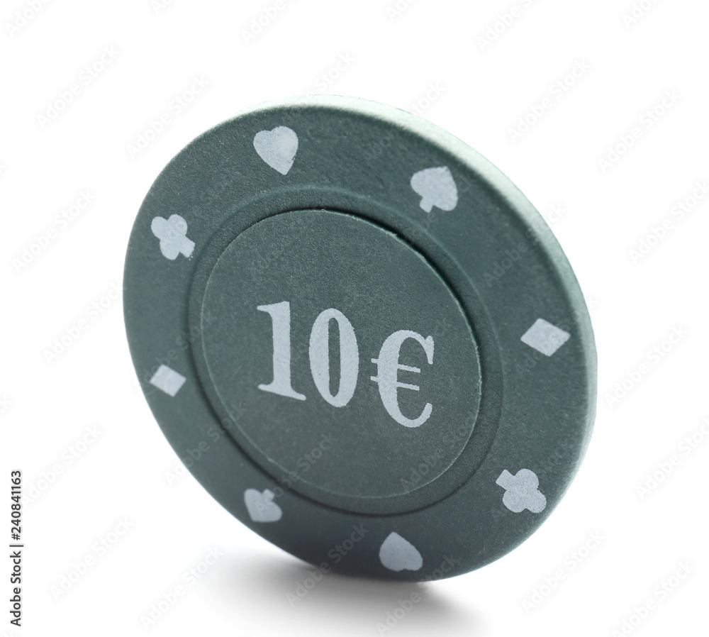 Fototapeta premium Green Ten Euro Poker Chip