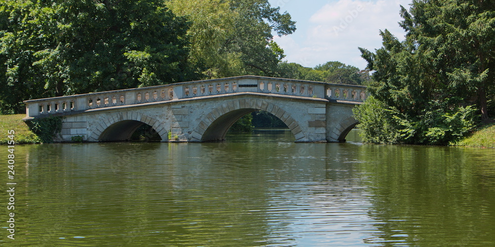 Bridge in palace garden Laxenburg near Vienna