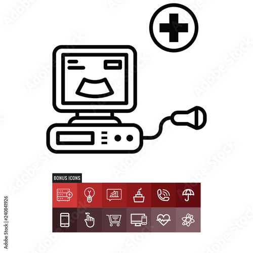 Ultrasound vector icon