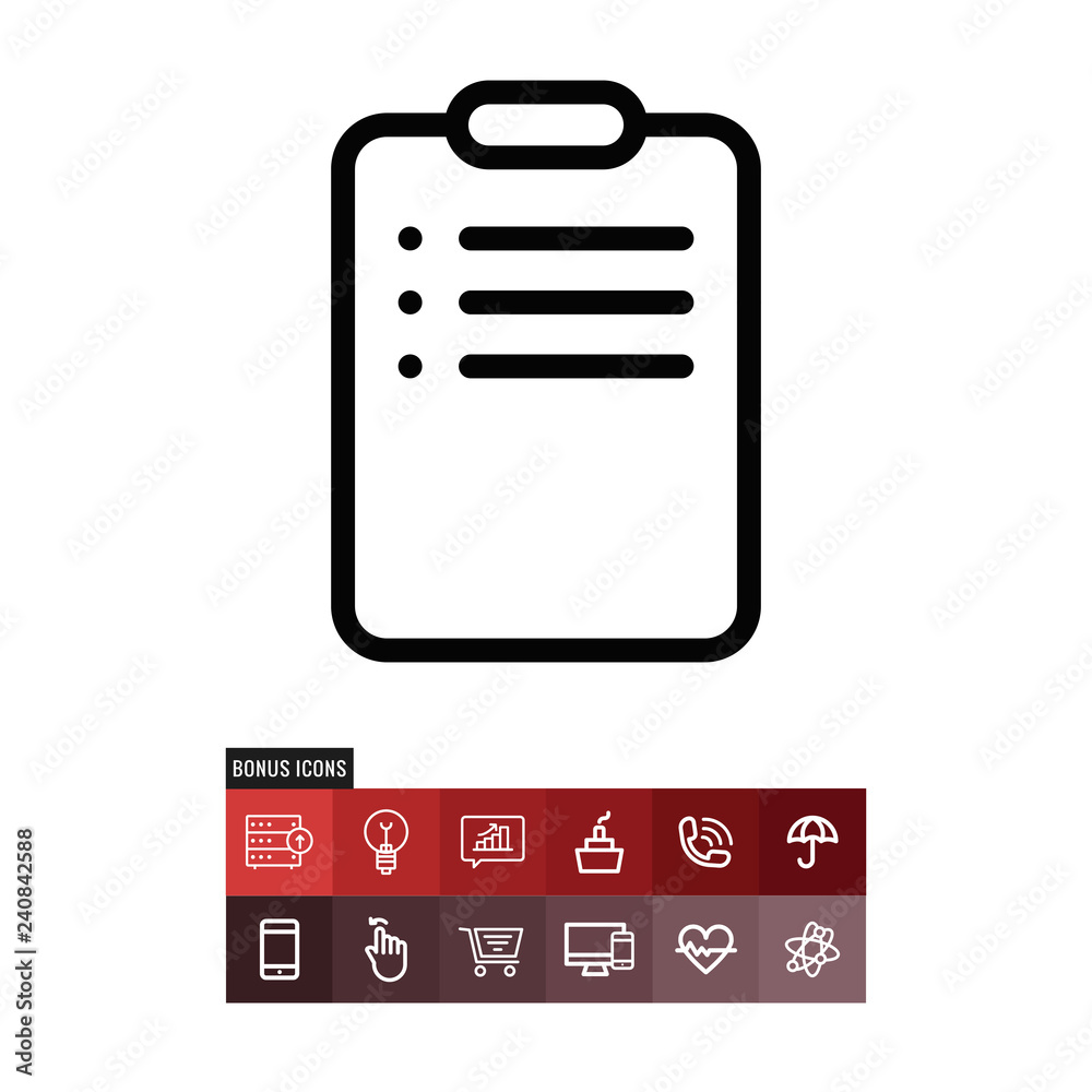 Clipboard vector icon Clipboard vector icon