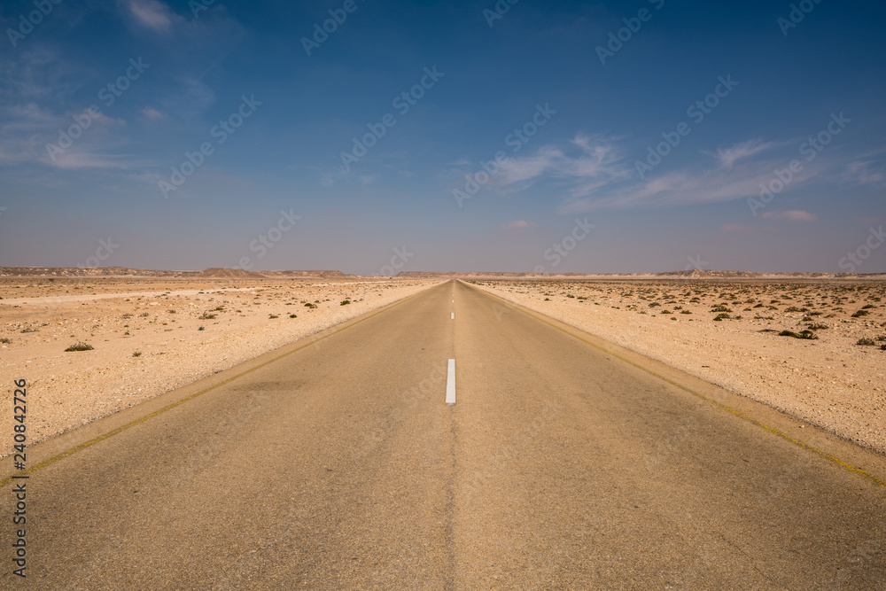 Remote road in Oman