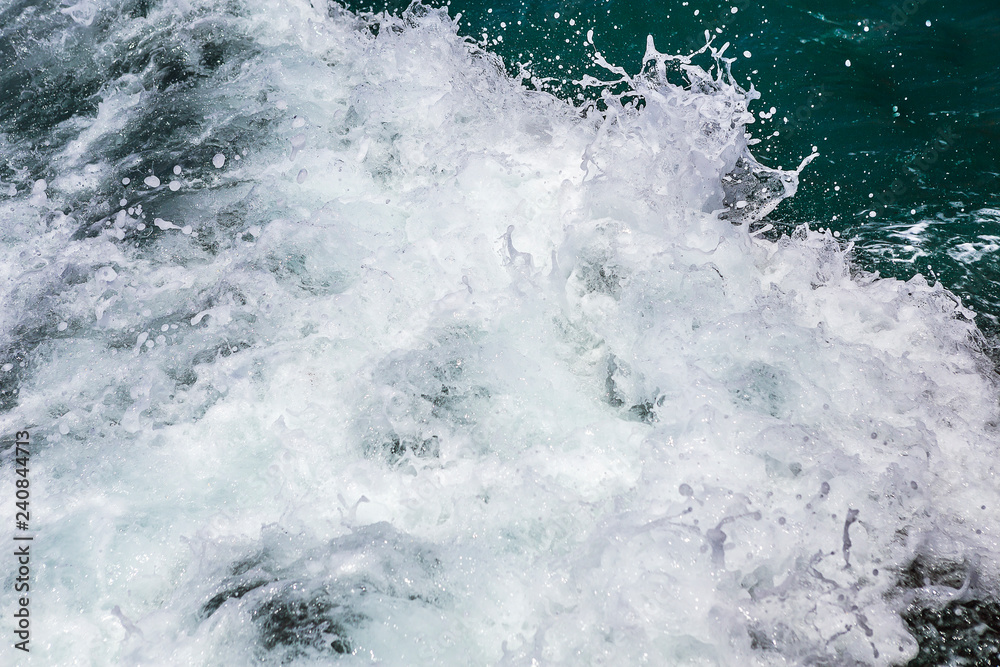 Sea wave with foam Sea wave with foam