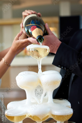 The waterfall of champagne