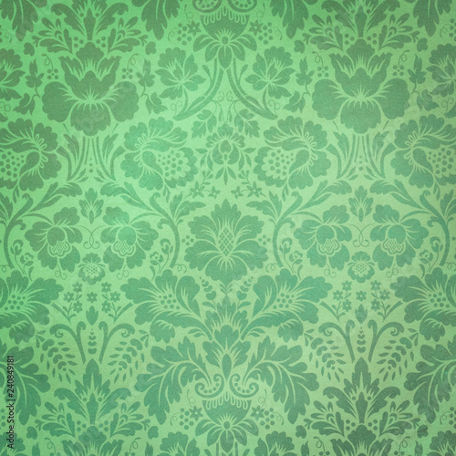 Decorative Floral Green Pattern