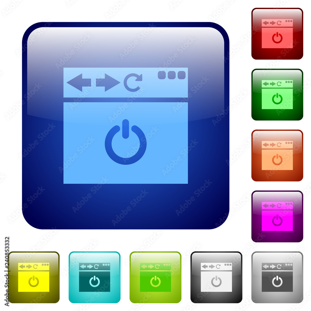 Close browser page color square buttons Close browser page color square buttons