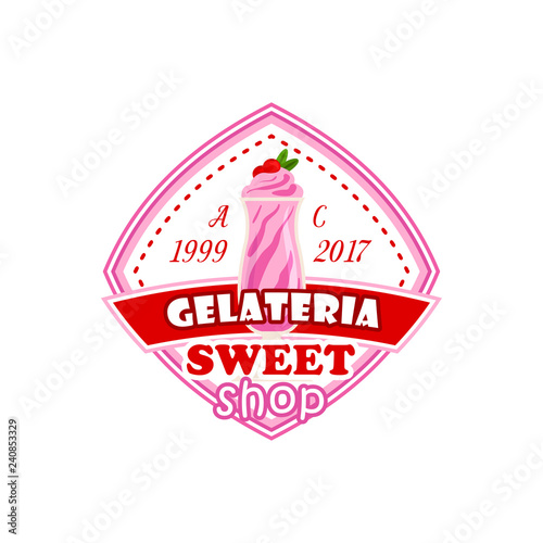 Gelateria sweet shop sign