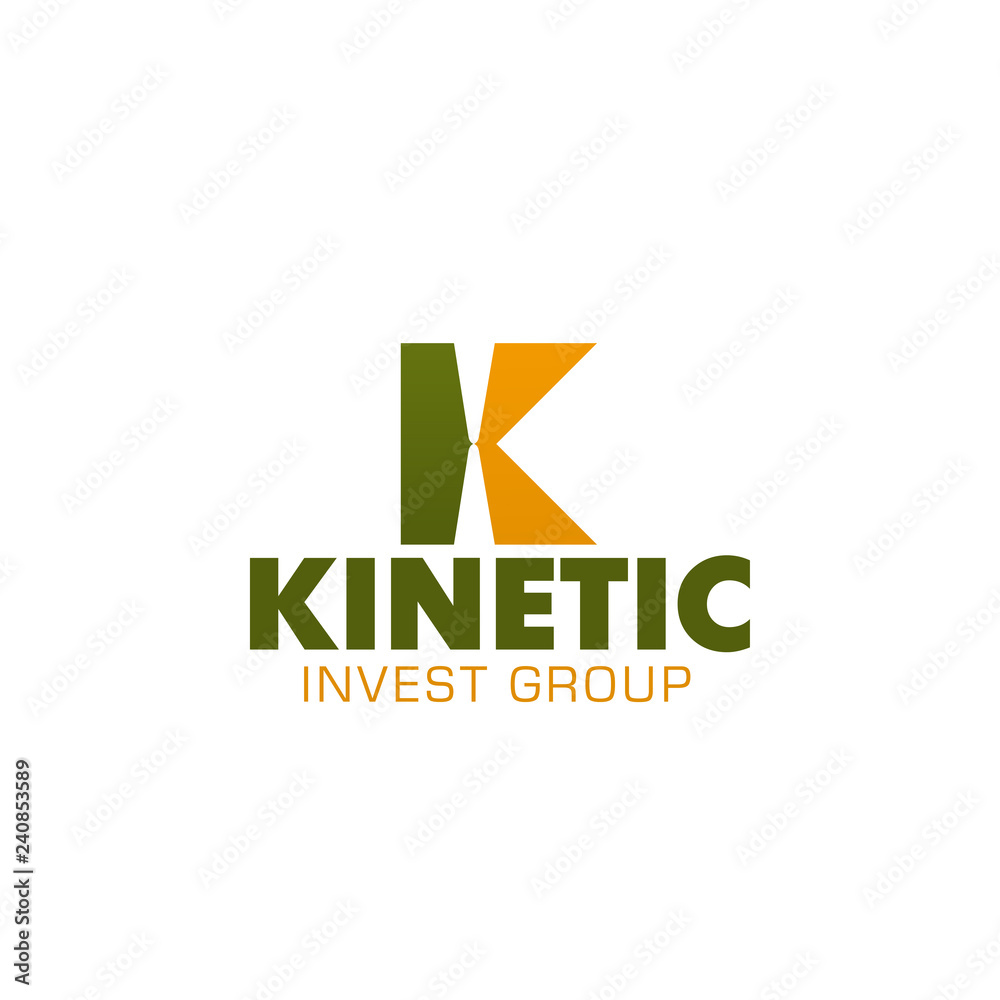 Fototapeta premium Invest group vector letter K icon