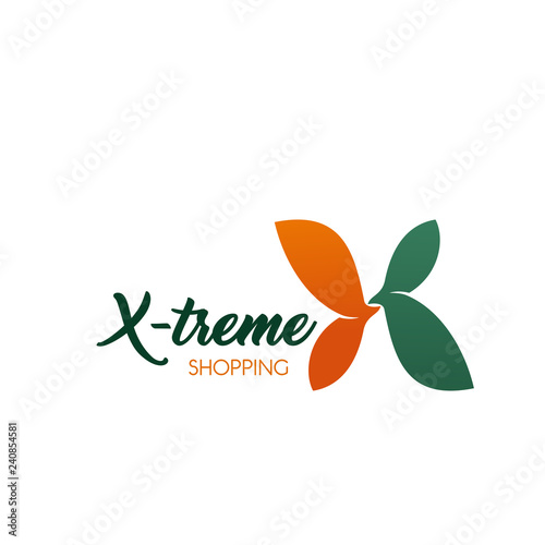 Brand shop or outlet store vector letter X icon