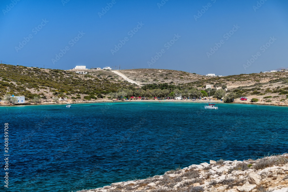 Agia Irini beach or Palm Beach on Paros island, Greece.