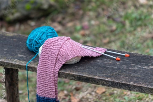 knitting workwoman photo