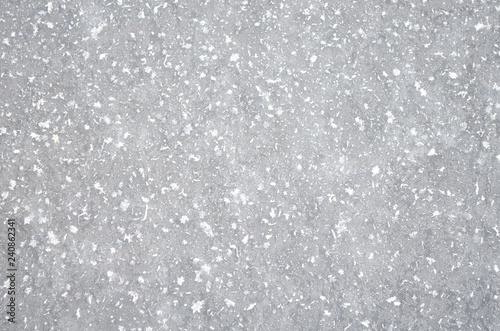 Snow and frost on black background