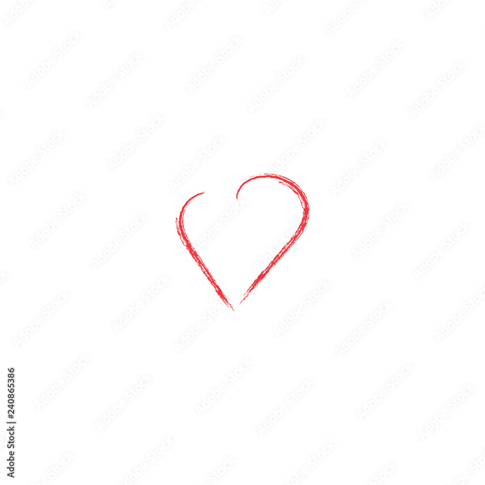 cupid's heart.Vector illustration. Valentine's day heart. Simple heart.