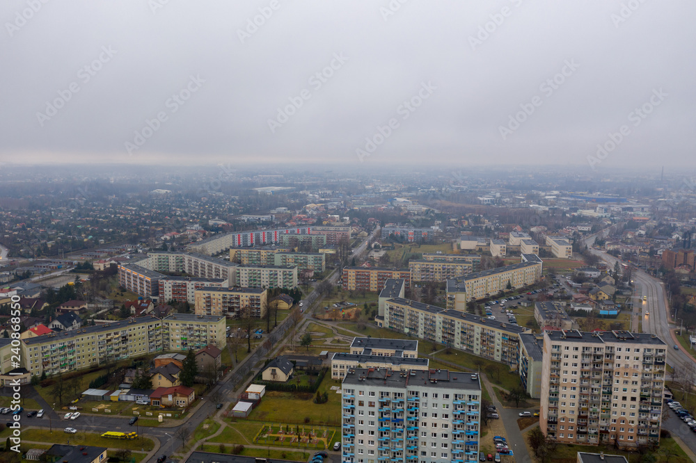 Fototapeta premium bloki mieszkalne widok z góry 