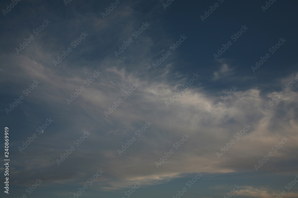 Background of blue sky as picture. Abstract clouds and sky. The best most beautiful images of the heavens with clouds. 