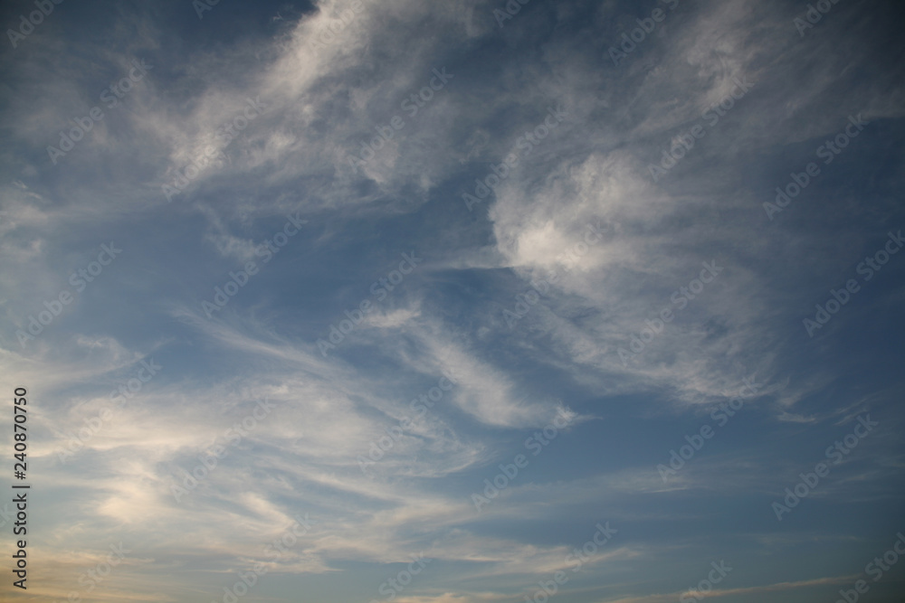 The most beautiful clouds and blue sky. Abstract background of heaven image. Best picture of sky with clouds. 