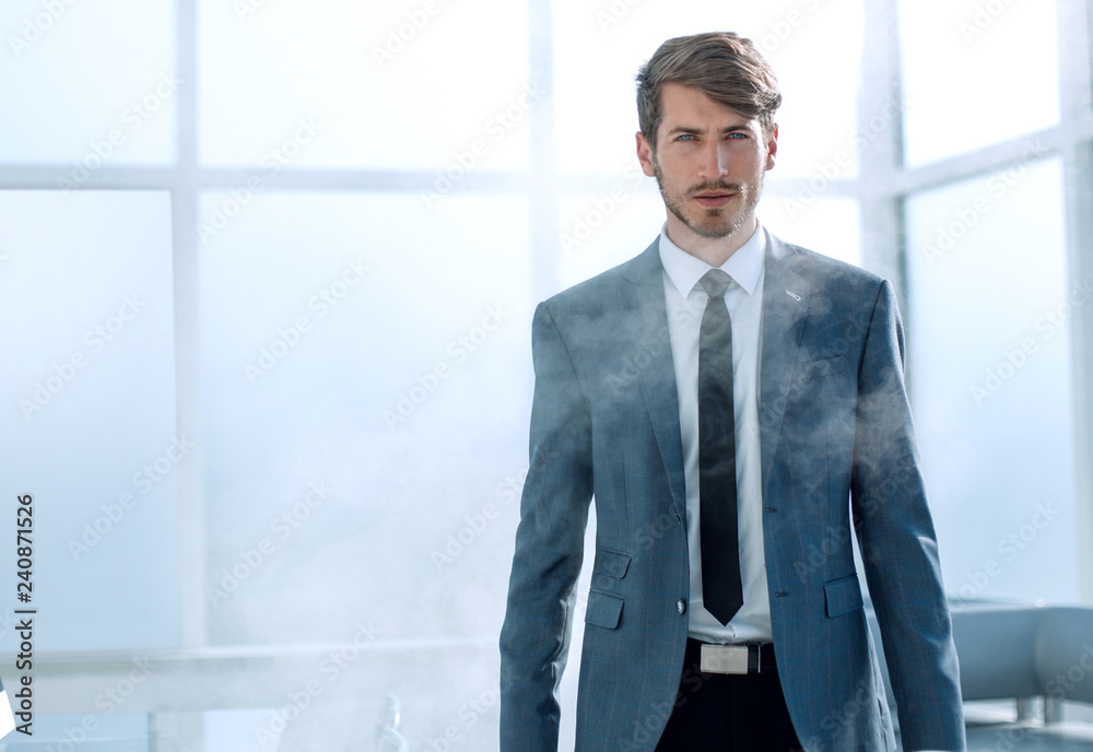 young businessman running an evacuation team young businessman running an evacuation team