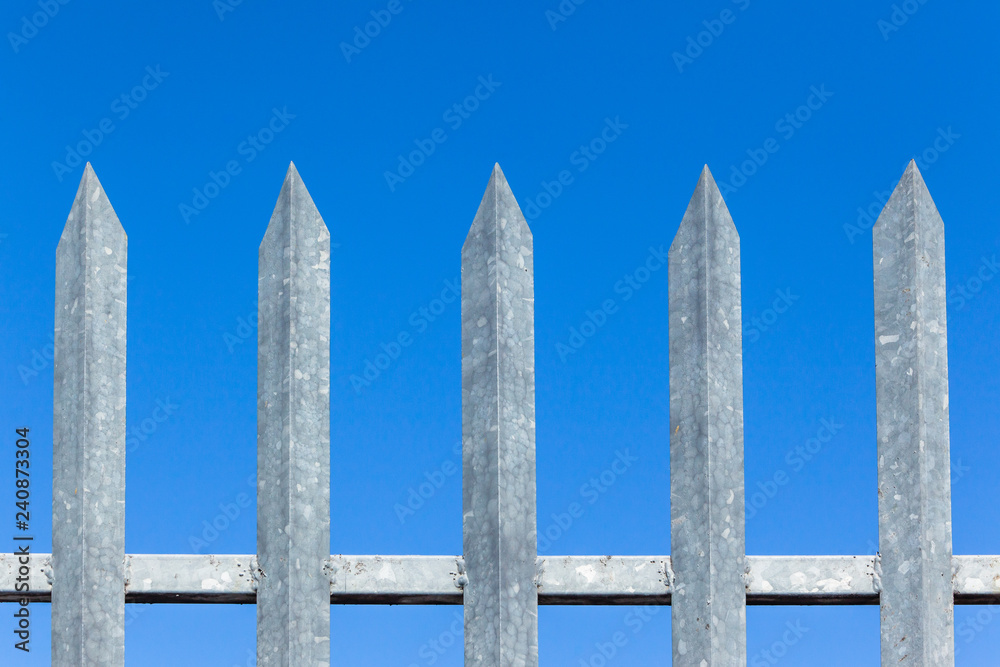 Fence Steel Spikes Blue Sky Fence Steel Spikes Blue Sky