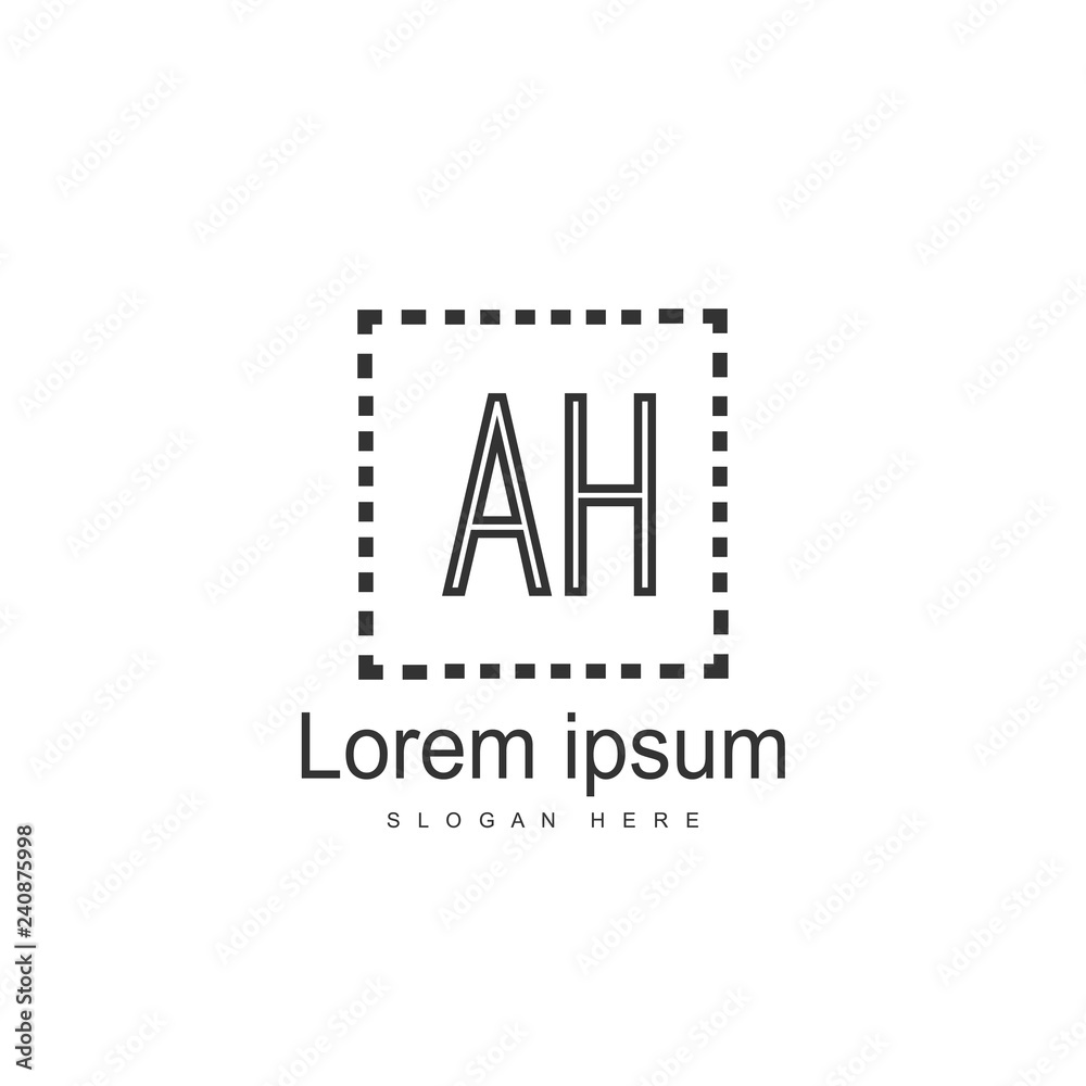 Initial Letter AH Logo Template Vector Design Initial Letter AH Logo Template Vector Design