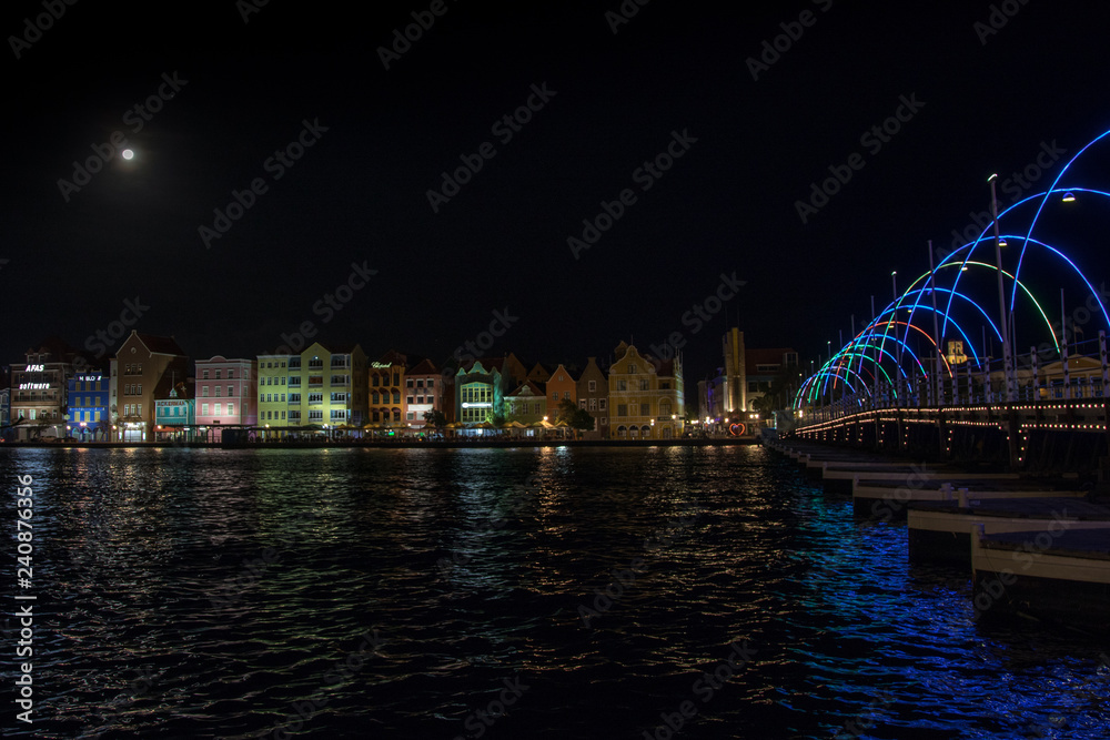 Willemstad Curaçao at night