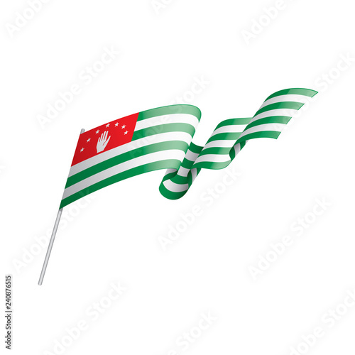 Abkhazia flag, vector illustration on a white background.