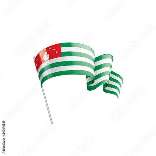 Abkhazia flag, vector illustration on a white background.