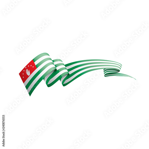 Abkhazia flag, vector illustration on a white background.