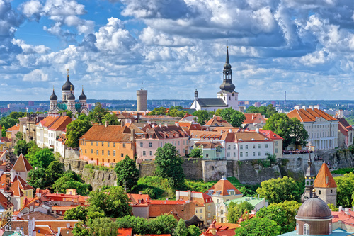 Blick auf Domberg mit Alexander-Newski-Kathedrale, Tallinn, Estland