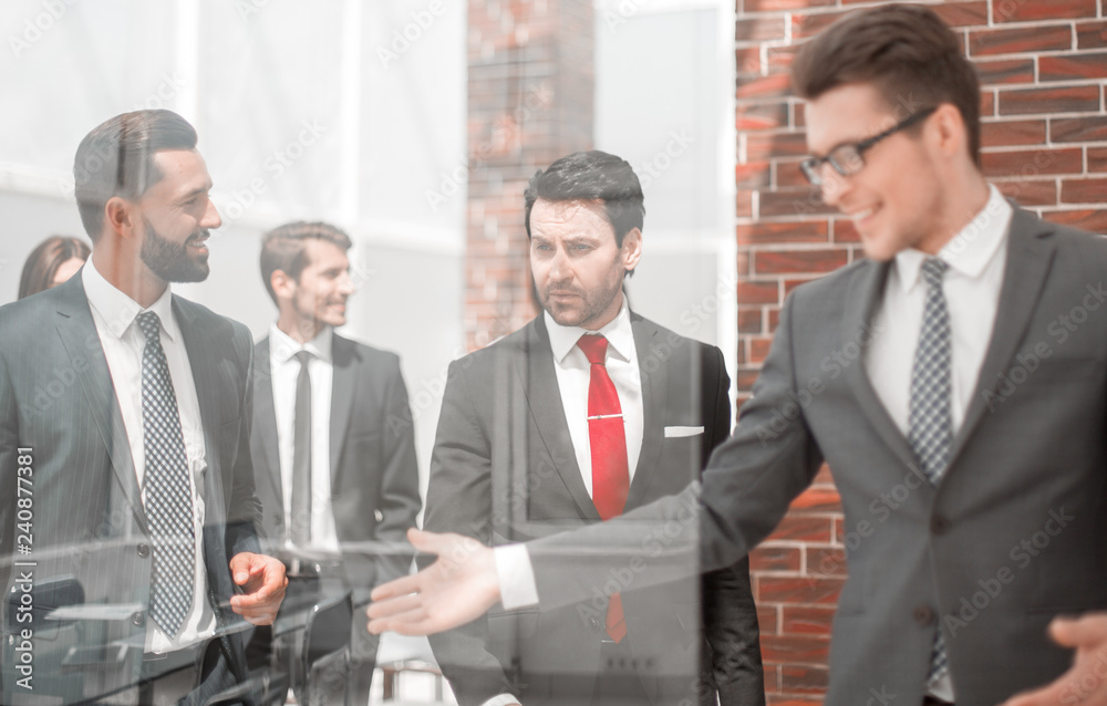 background image of a group of business people standing in the office background image of a group of business people standing in the office