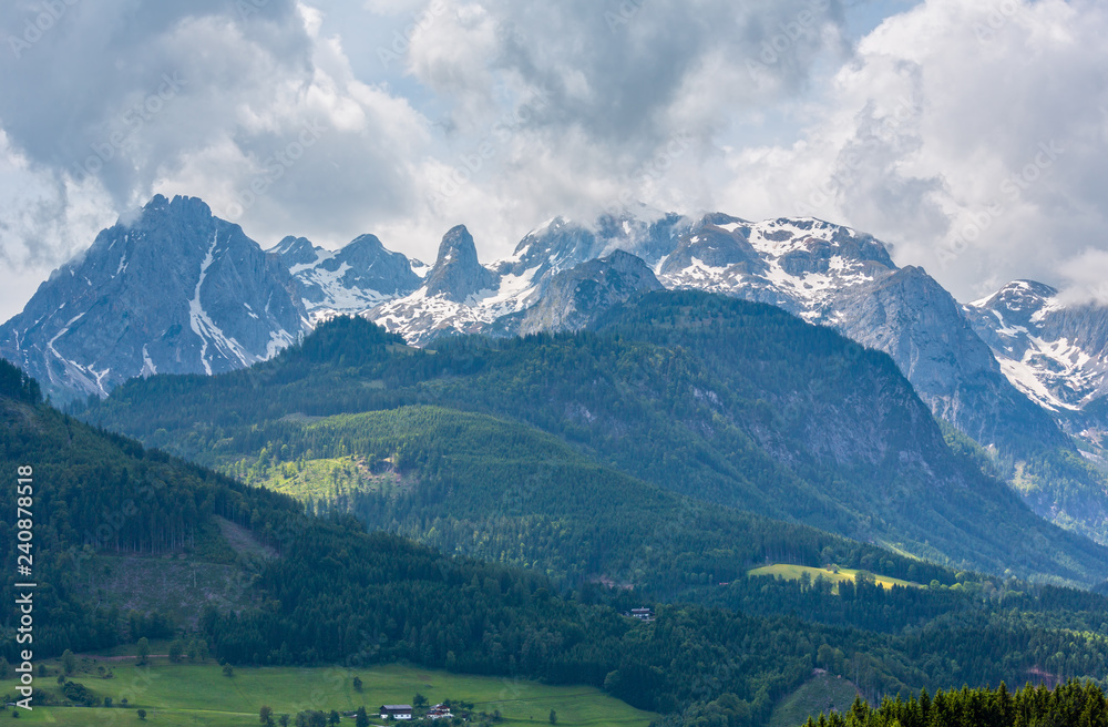 Summer Alps mountain panorama, Austria