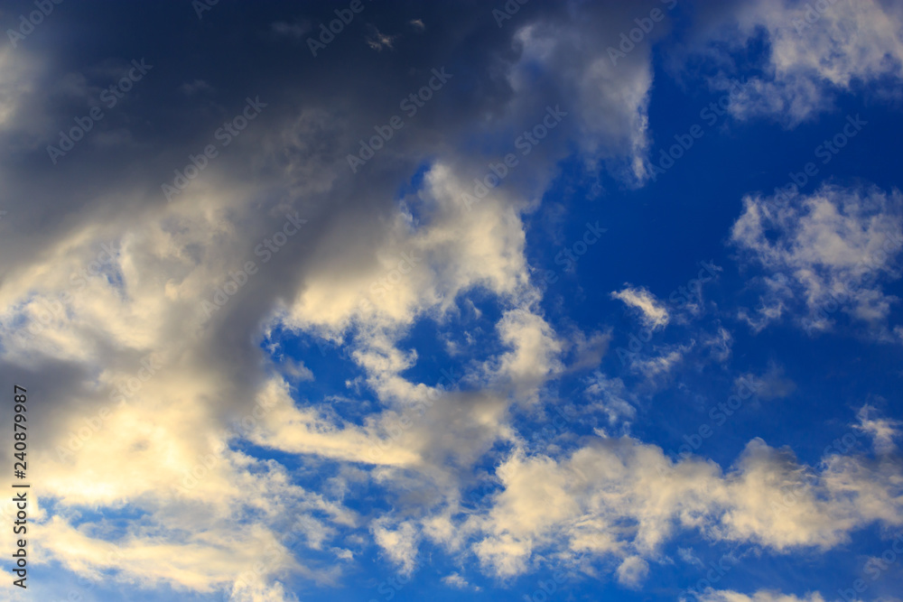 Clouds after rain before sunset as a background Clouds after rain before sunset as a background