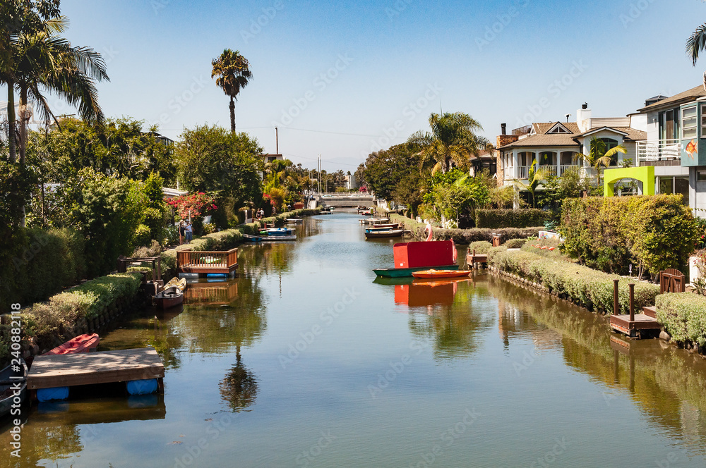 Fototapeta premium Canal in Venice, Los Angeles