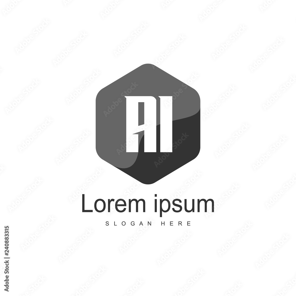 Initial Letter AI Logo Template Vector Design