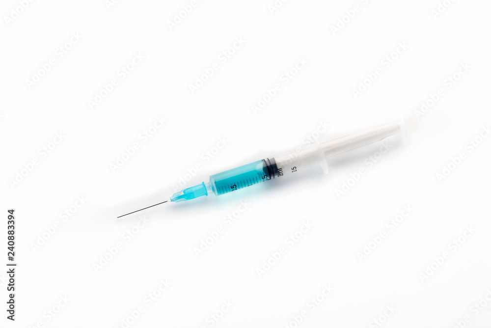 Empty syringe closeup isolated on white background. High resolution Empty syringe closeup isolated on white background. High resolution