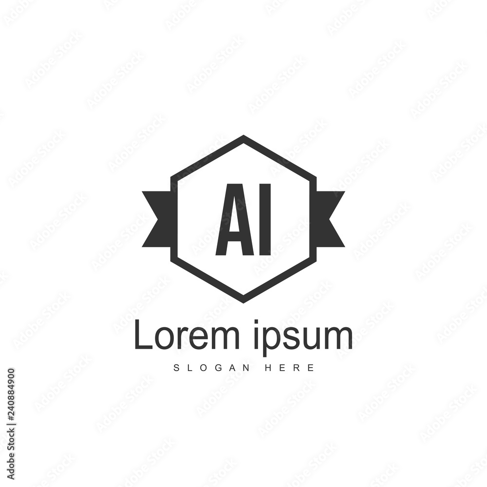 Initial Letter AI Logo Template Vector Design Initial Letter AI Logo Template Vector Design