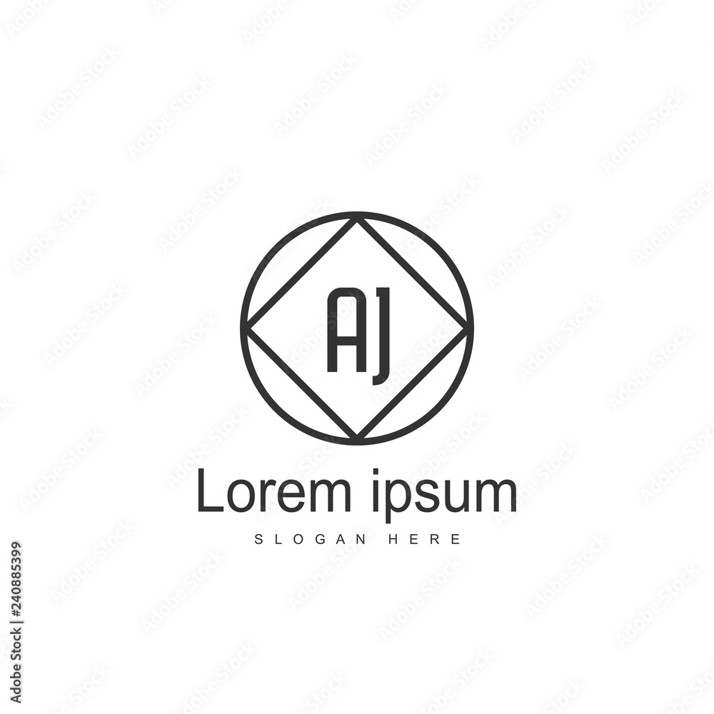Initial Letter AJ Logo Template Vector Design Initial Letter AJ Logo Template Vector Design