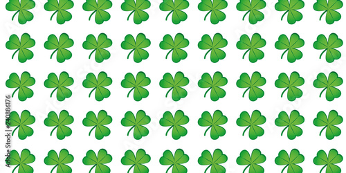 green shamrock pattern clover leaf background vector illustration EPS10