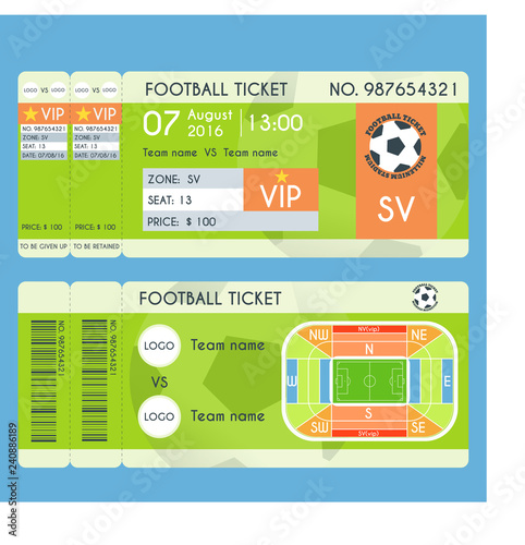 Football Ticket Modern Design