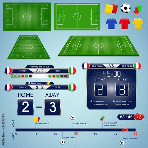 Football elements and play field