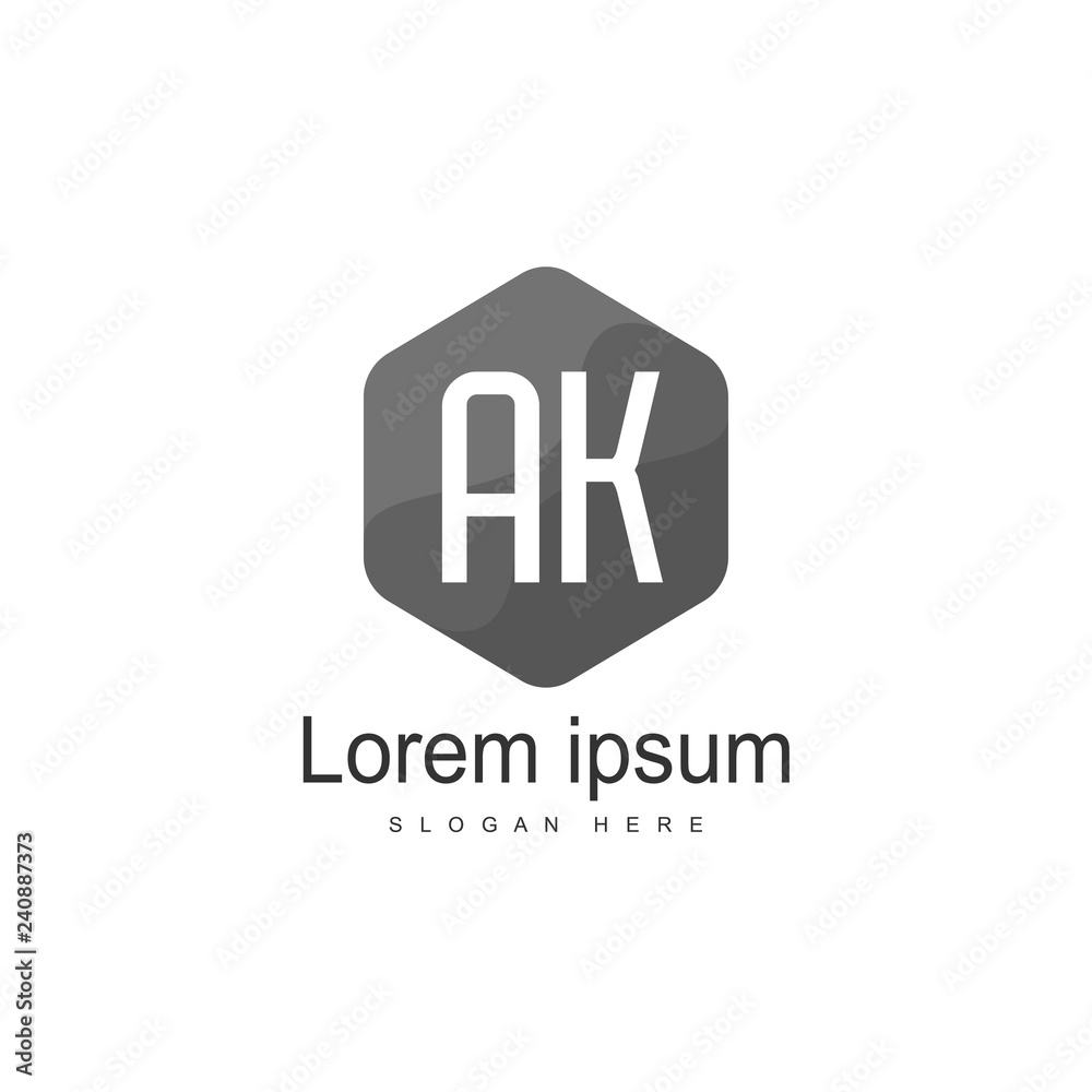 Initial Letter AK Logo Template Vector Design Initial Letter AK Logo Template Vector Design