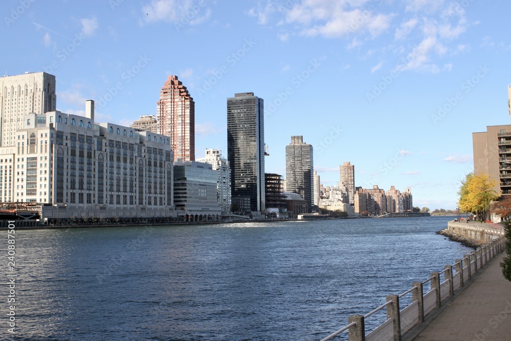 View of East River New York City