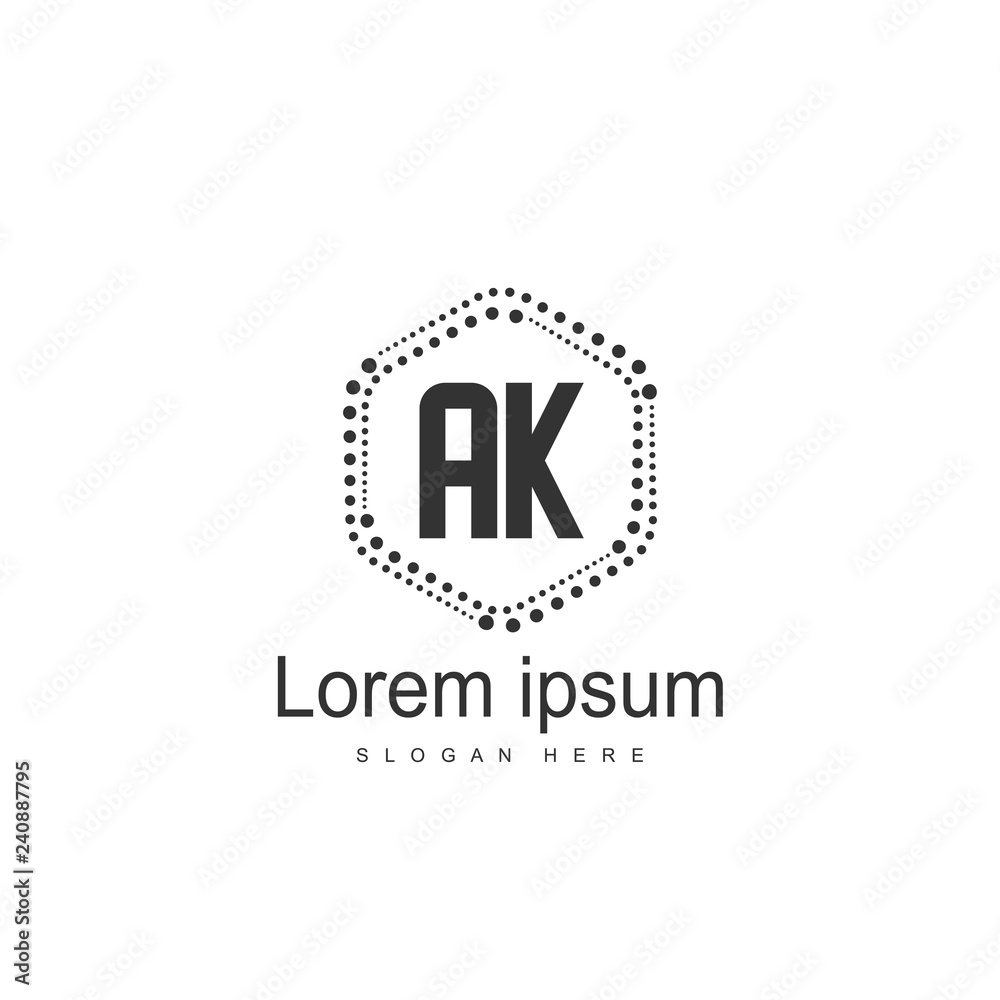Initial Letter AK Logo Template Vector Design Initial Letter AK Logo Template Vector Design