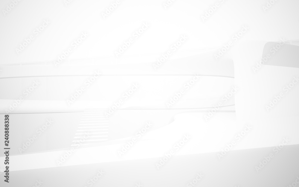 White smooth abstract architectural background. 3D illustration and rendering White smooth abstract architectural background. 3D illustration and rendering