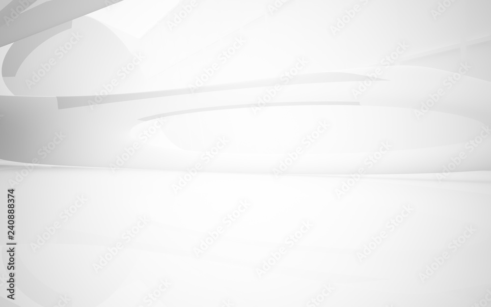 White smooth abstract architectural background. 3D illustration and rendering White smooth abstract architectural background. 3D illustration and rendering